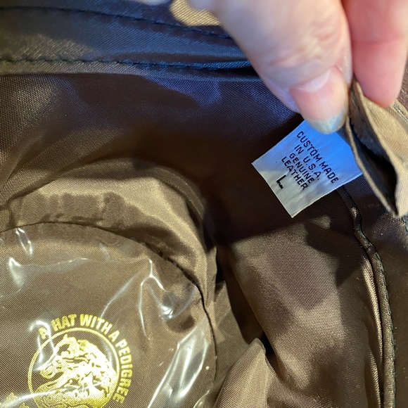 ARTEL Leather Hat Mens size Large Very nice!! Made in USA - Picture 7 of 9